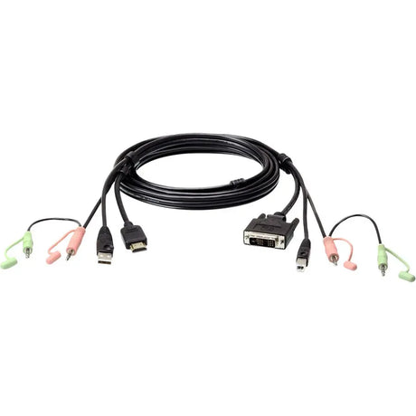 ATEN ATEN 1.8M USB HDMI to DVI-D KVM Cable with Audio - 5.91 ft DVI-D/HDMI/Mini-phone/USB KVM Cable for KVM Switch, Audio/Video Device - First End: 1 x HDMI Digital Audio/Video - Male, 1 x USB Type A - Mal - 2L7D02DH