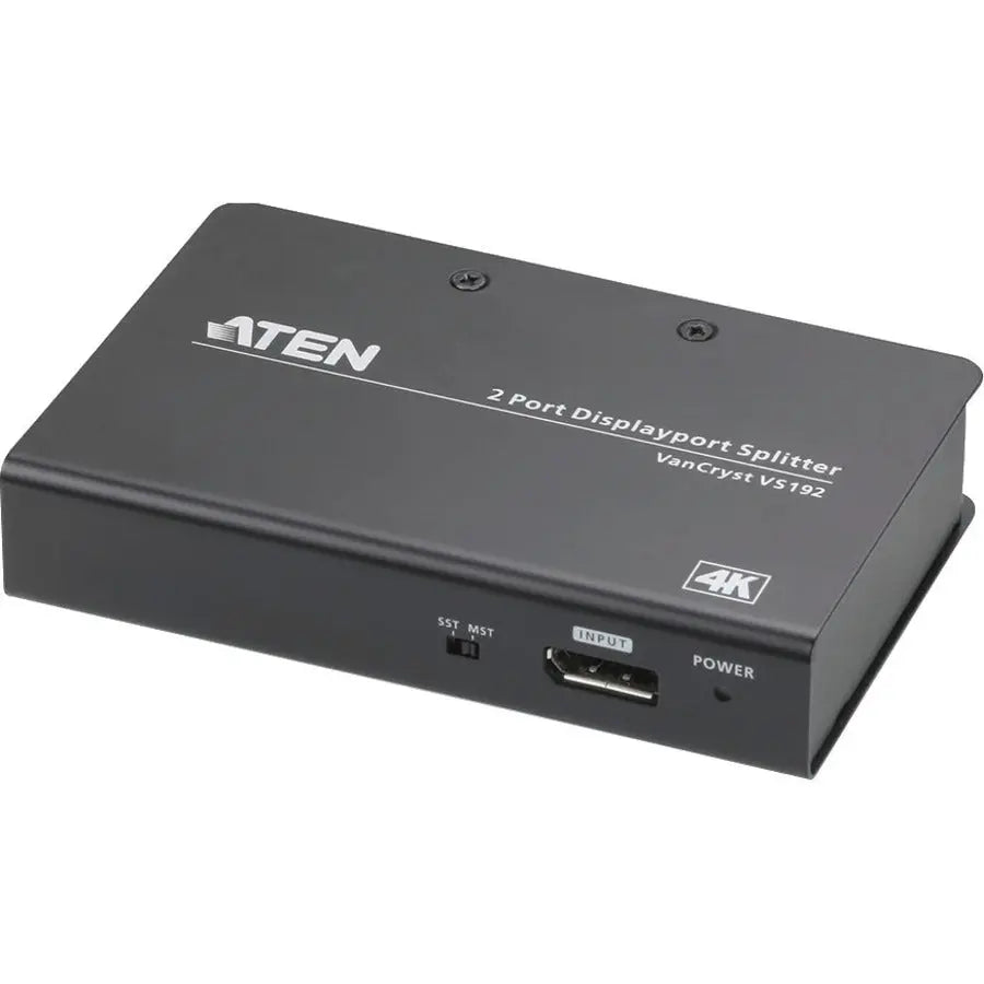 ATEN ATEN 2-Port 4K DisplayPort Splitter-TAA Compliant - 4096 x 2160 - DisplayPort - Metal - VS192