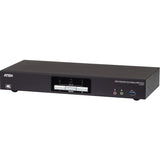 ATEN ATEN 2-Port USB 3.0 4K DisplayPort Dual Display KVMP Switch-TAA Compliant - 2 Computer(s) - 1 Local User(s) - 4096 x 2160 - 1 x Network (RJ-45) - 6 x USB - Rack-mountable - 6 x DisplayPort - CS1942DP