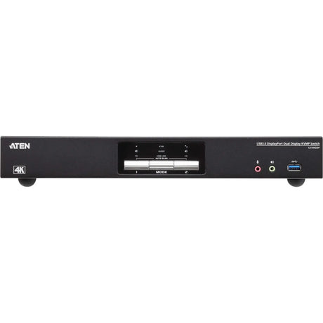 ATEN ATEN 2-Port USB 3.0 4K DisplayPort Dual Display KVMP Switch-TAA Compliant - 2 Computer(s) - 1 Local User(s) - 4096 x 2160 - 1 x Network (RJ-45) - 6 x USB - Rack-mountable - 6 x DisplayPort - CS1942DP