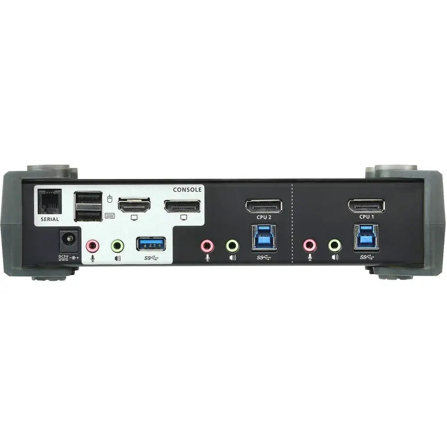 ATEN ATEN 2-Port USB 3.0 4K DisplayPort MST KVMP Switch (Cables Included)-TAA Compliant - 2 Computer(s) - 1 Local User(s) - 4096 x 2160 - 6 x USB - 1 x HDMI - Desktop - 3 x DisplayPort - CS1922M