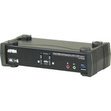 ATEN ATEN 2-Port USB 3.0 4K DisplayPort MST KVMP Switch (Cables Included)-TAA Compliant - 2 Computer(s) - 1 Local User(s) - 4096 x 2160 - 6 x USB - 1 x HDMI - Desktop - 3 x DisplayPort - CS1922M