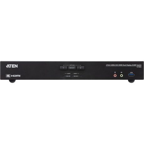 ATEN ATEN 2-Port USB 3.0 4K HDMI Dual Display KVMP Switch - 2 Computer(s) - 2 Local User(s) - 4096 x 2160 - 1 x Network (RJ-45) - 6 x USB - 6 x HDMI - CS1842