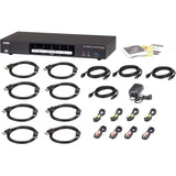 ATEN ATEN 4-Port USB 3.0 4K DisplayPort Dual Display KVMP Switch-TAA Compliant - 4 Computer(s) - 1 Local User(s) - 4096 x 2160 - 1 x Network (RJ-45) - 8 x USB - Desktop - 10 x DisplayPort - CS1944DP