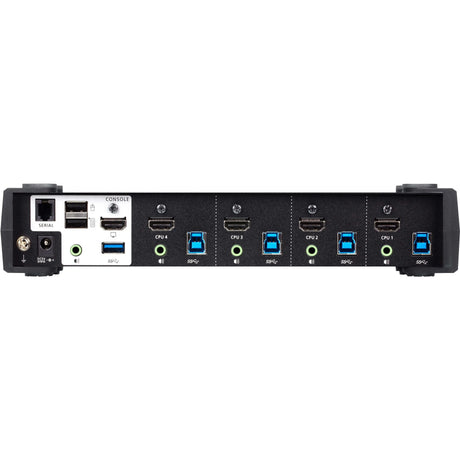 ATEN ATEN 4-Port USB 3.0 4K HDMI KVMP Switch - 4 Computer(s) - 1 Local User(s) - 4096 x 2160 - 7 x USB - 5 x HDMI - Desktop, Rack-mountable - CS1824