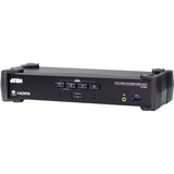 ATEN ATEN 4-Port USB 3.0 4K HDMI KVMP Switch - 4 Computer(s) - 1 Local User(s) - 4096 x 2160 - 7 x USB - 5 x HDMI - Desktop, Rack-mountable - CS1824