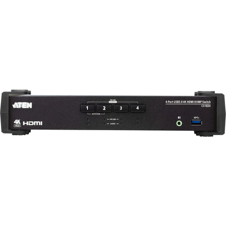 ATEN ATEN 4-Port USB 3.0 4K HDMI KVMP Switch - 4 Computer(s) - 1 Local User(s) - 4096 x 2160 - 7 x USB - 5 x HDMI - Desktop, Rack-mountable - CS1824