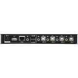 ATEN ATEN 4-port USB Boundless KM Switch - 4 Computer(s) - 1 Local User(s) - 1 x Network (RJ-45) - 8 x USB - Rack-mountable - CS724KM