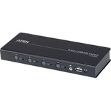 ATEN ATEN 4-port USB Boundless KM Switch - 4 Computer(s) - 1 Local User(s) - 1 x Network (RJ-45) - 8 x USB - Rack-mountable - CS724KM