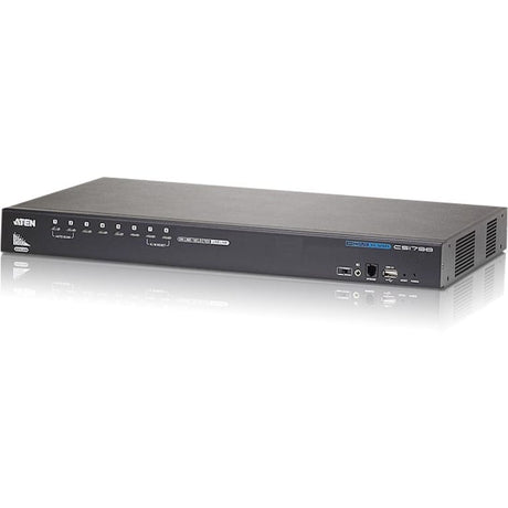 ATEN ATEN 8-Port USB HDMI KVM Switch-TAA Compliant - 8 Computer(s) - 1 Local User(s) - 1920 x 1200 - 1 x Network (RJ-45) - 12 x USB - 9 x HDMI - Rack-mountable - CS1798