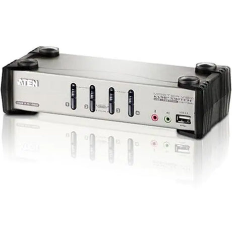 ATEN Aten CS1734B 4-Port USB KVMP Switch - 4 x 1 - 4 x HD-15 Keyboard/Mouse/Video - CS1734B