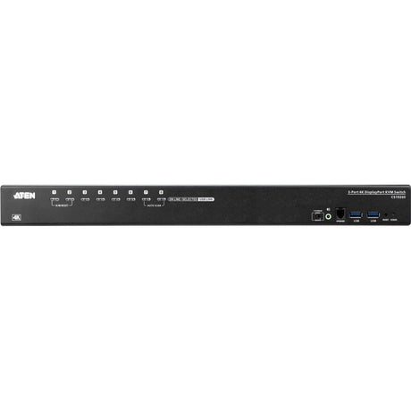 ATEN ATEN CS19208 8-Port USB 3.0 4K DisplayPort KVM Switch with Rack Mounting Kit - 8 Computer(s) - 1 Local User(s) - 4096 x 2160 - 12 x USB - 1 x HDMI - 9 x DisplayPort - CS19208