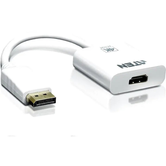 ATEN Aten DisplayPort to 4K HDMI Active Adapter - DisplayPort/HDMI for Audio/Video Device, TV - 1 Pack - 1 x DisplayPort Male Digital Audio/Video - 1 x HDMI Female Digital Audio/Video - DisplayPort/HDMI Vi...  - VC986