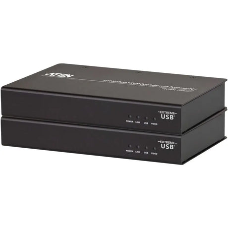 ATEN ATEN DVI HDBaseT KVM Extender with ExtremeUSB-TAA Compliant - 1 Computer(s) - 1 Remote User(s) - 328.08 ft Range - WUXGA - 1920 x 1200 Maximum Video Resolution - 2 x Network (RJ-45) - 6 x USB - 2 x DV...  - CE610A