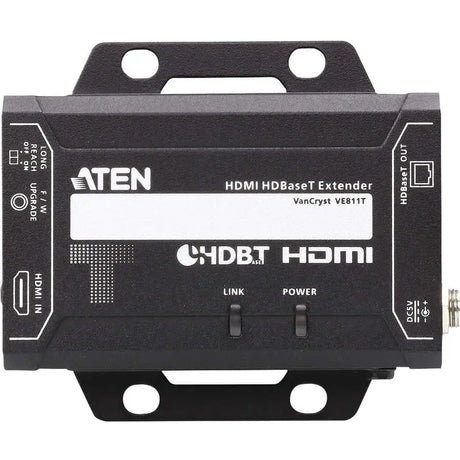 ATEN ATEN HDMI HDBaseT Transmitter-TAA Compliant - 1 Input Device - 328.08 ft Range - 1 x Network (RJ-45) - 1 x HDMI In - 4K - 4096 x 2160 - Twisted Pair - Category 6 - Rack-mountable - VE811T