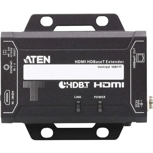 ATEN ATEN HDMI HDBaseT Transmitter-TAA Compliant - 1 Input Device - 328.08 ft Range - 1 x Network (RJ-45) - 1 x HDMI In - 4K - 4096 x 2160 - Twisted Pair - Category 6 - Rack-mountable - VE811T