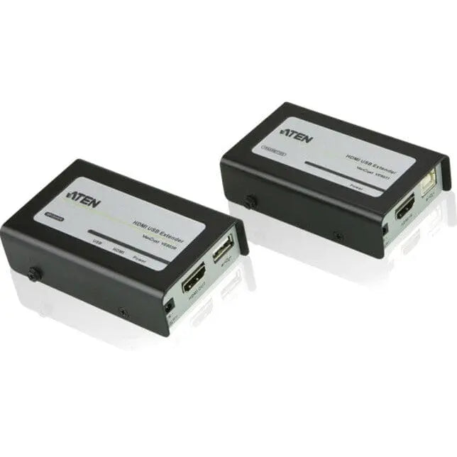 ATEN ATEN HDMI USB Extender - 1 Input Device - 1 Output Device - 131.23 ft Range - 2 x Network (RJ-45) - 2 x USB - 1 x HDMI In - 1 x HDMI Out - WUXGA - 1920 x 1200 - VE803