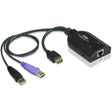 ATEN ATEN HDMI USB Virtual Media KVM Adapter Cable with Smart Card Reader (CPU Module)-TAA Compliant - KVM Cable for KVM Switch, Audio/Video Device, Card Reader - First End: 1 x USB Type A - Male, 1 x USB ...  - KA7168