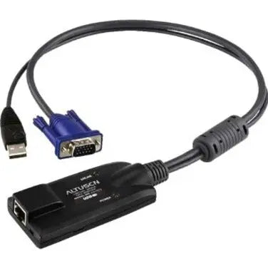 ATEN ATEN KA7570 KVM Cable - KVM Cable for KVM Switch, Keyboard/Mouse, Network Device - First End: 1 x RJ-45 Network - Female - Second End: 1 x USB - Male, 1 x 15-pin HD-15 - Male - Black - 1 - KA7570