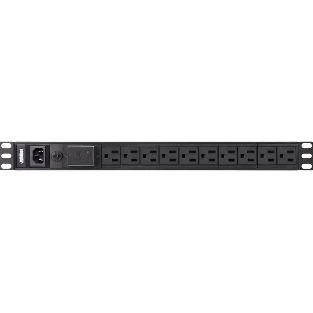 ATEN ATEN PE0110S 10-Outlets PDU - Basic - NEMA 5-15P - 10 x NEMA 5-15R - 120 V AC - 1U - Rack-mountable, Wall-mountable - PE0110SA