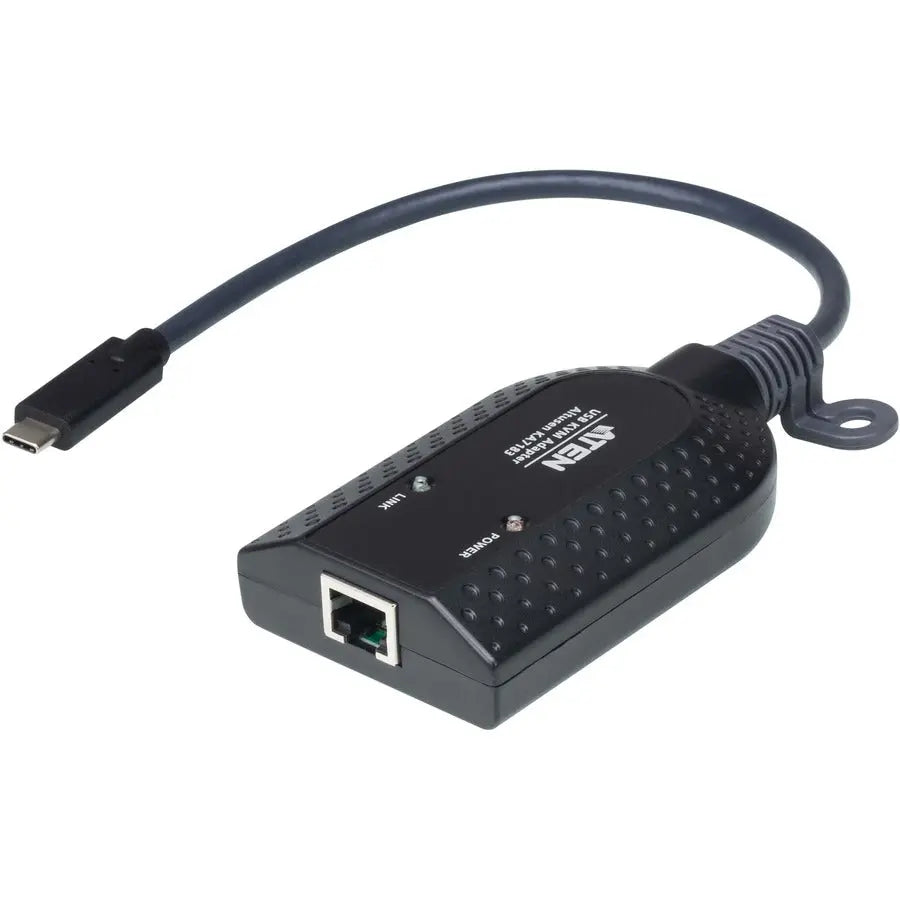ATEN ATEN USB-C Virtual Media KVM Adapter KA7183 - 1 Computer(s) - 1920 x 1200 - 1 x Network (RJ-45) - 1 x USB - Rack-mountable