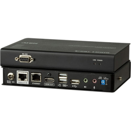 ATEN ATEN USB HDMI HDBaseT 2.0 KVM Extender (4K@100 m)-TAA Compliant - 492.13 ft Range - 4K - 4096 x 2160 Maximum Video Resolution - 4 x Network (RJ-45) - 4 x USB - 2 x HDMI - 5 V DC Input Voltage - Rack-m...  - CE820