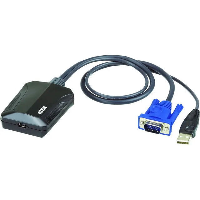ATEN ATEN USB/VGA Video/Data Transfer Cable-TAA Compliant - USB/VGA Video/Data Transfer Cable for Notebook, Server, KVM Switch, Desktop Computer - First End: 1 x USB 2.0 Type A - Male, 1 x 15-pin HD-15 - M...  - CV211