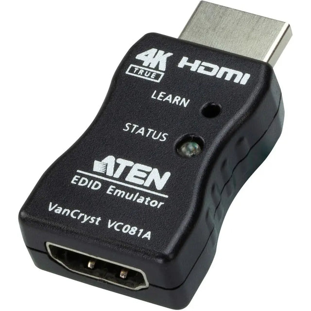ATEN VanCryst True 4K HDMI EDID Emulator Adapter - Functions: Video Emulation - HDMI - 3840 x 2160 - External - VC081A