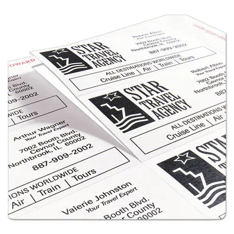 AVERY AVERY Clean Edge Business Cards, Laser, 2 x 3.5, White, 10 Cards/Sheet, 20 Sheets/Pack - 5871