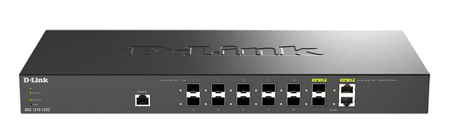 D-Link 10-port 10G SFP+ and 2-port 10GBASE-T/SFP+ Multi-Gigabit Smart Managed Switch - DXS-1210-12SC D-LINK