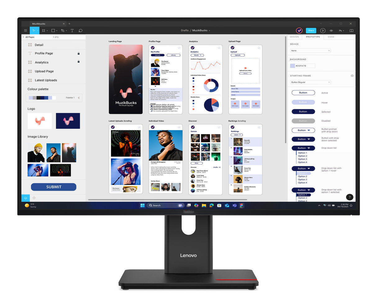 Lenovo ThinkVision T32UD-40 Monitor - 64B0GAR1UZ