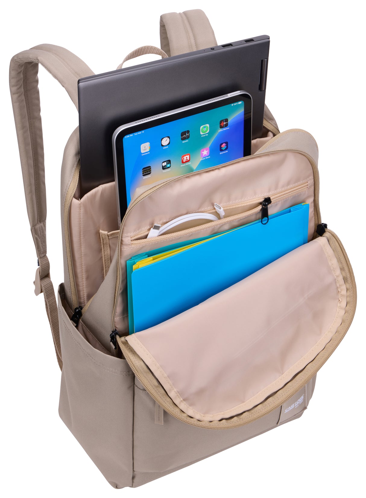 Case Logic Campus CCAM3216 Boulder Biege backpack Casual backpack Beige Polyester - 3205196