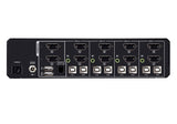 ATEN 4-Port USB 5K DisplayPort/HDMI Dual Display Universal Secure KVM Switch with CAC (PSD PP v4.0 Compliant) - CS1144DPH4C