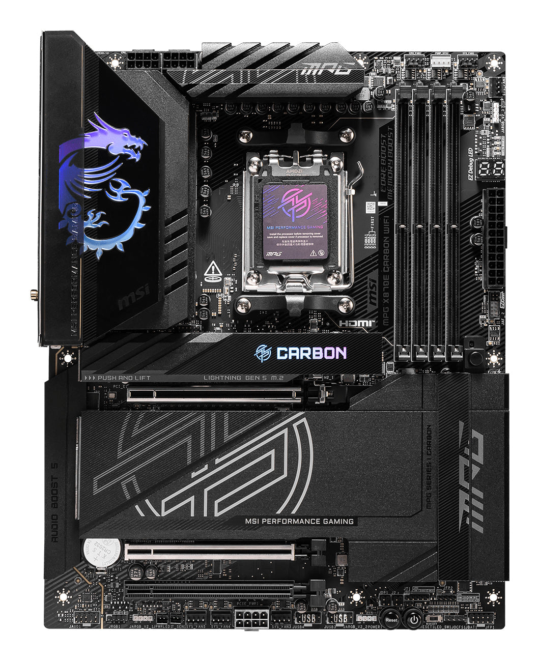 MSI MPG X870E CARBON WIFI motherboard AMD X870E Socket AM5 ATX - X870ECARBONWIFI7