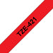 Brother TZE-421 label-making tape Black on red - TZE421