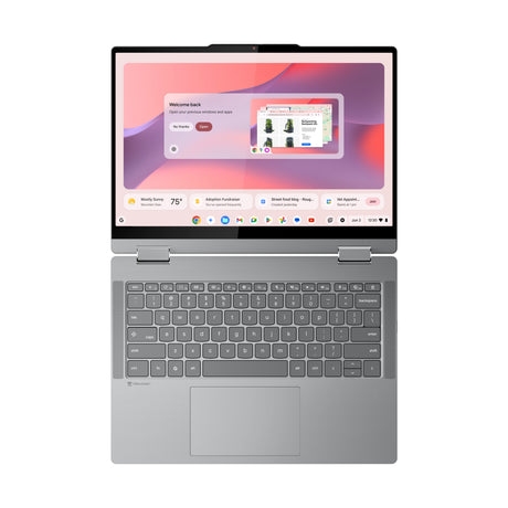 Lenovo Chrome 2in1 14IRU10 Intel Core 5 120U Chromebook 35.6 cm (14") Touchscreen WUXGA 8 GB LPDDR5-SDRAM 256 GB SSD Wi-Fi 6E (802.11ax) ChromeOS English Grey - 83LL000LUS LENOVO