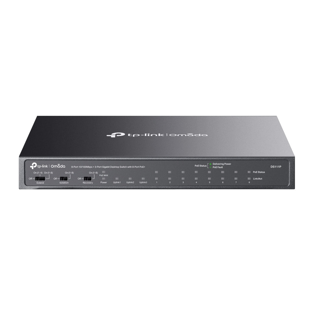 TP-Link Omada DS111P network switch Unmanaged Fast Ethernet (10/100) Power over Ethernet (PoE) Black - DS111P