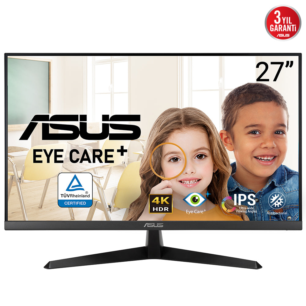 ASUS VY27UQ computer monitor 68.6 cm (27") 3840 x 2160 pixels 4K Ultra HD LCD Black - VY27UQ ASUS