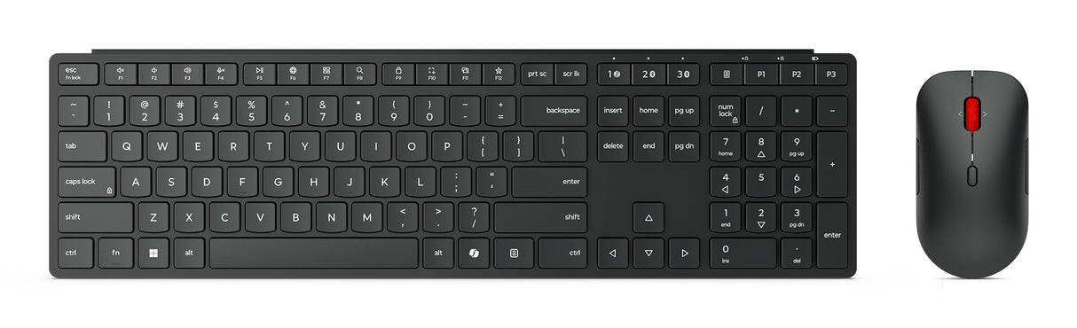 Lenovo 4X31S04810 keyboard Mouse included Office RF Wireless + Bluetooth US English Black - 4X31S04810