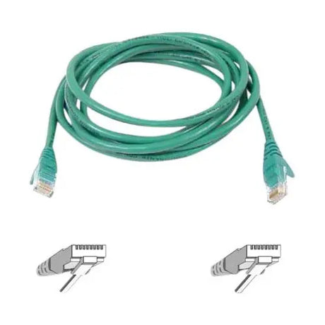 BELKIN Belkin 3' Cat6 Snagless Patch Cable Green - 3 ft Category 6 Network Cable for Network Device - First End: 1 x RJ-45 Network - Male - Second End: 1 x RJ-45 Network - Male - Patch Cable - Gold Plated Co...  - A3L980-03-GRN-S