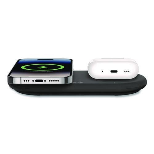 BELKIN BELKIN BOOST CHARGE Pro 2-in-1 Magnetic Wireless Charging Pad with Qi2, USB-C, 15 W, Black - WIZ021TTBK