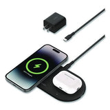 BELKIN BELKIN BOOST CHARGE Pro 2-in-1 Magnetic Wireless Charging Pad with Qi2, USB-C, 15 W, Black - WIZ021TTBK
