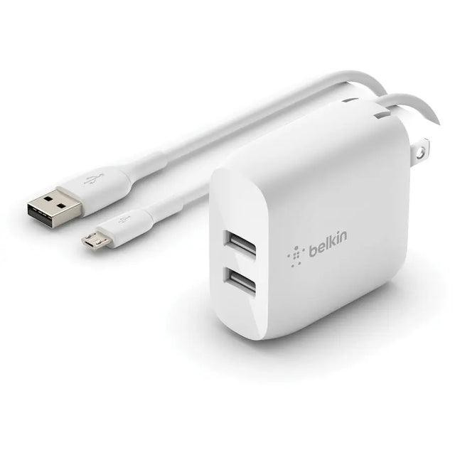 BELKIN Belkin BOOST&uarr;CHARGE AC Adapter - 1 Pack - 24 W - 4.80 A Output - WCE002DQ1MWH