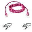 BELKIN Belkin Cat. 5E UTP Patch Cable - RJ-45 Male - RJ-45 Male - 1ft - Pink - A3L791-01-PNK-S