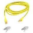 BELKIN Belkin Cat5e Cable - RJ-45 Male - RJ-45 Male - 1ft - Yellow - A3L791-01-YLW-S