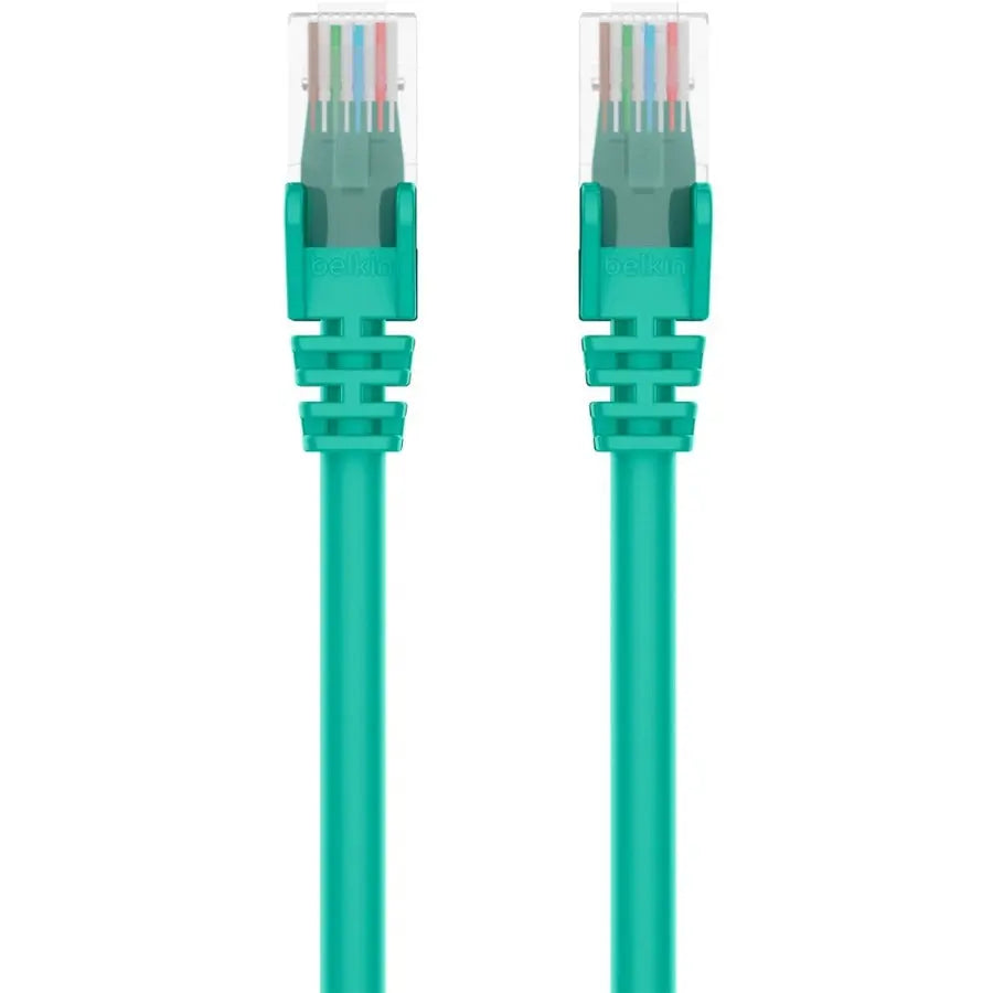 BELKIN Belkin Cat5e Patch Cable - RJ-45 Male Network - RJ-45 Male Network - 15ft - Green - A3L791-15-GRN-S