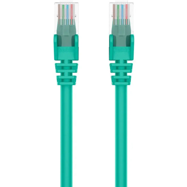 BELKIN Belkin Cat5e Patch Cable - RJ-45 Male Network - RJ-45 Male Network - 15ft - Green - A3L791-15-GRN-S