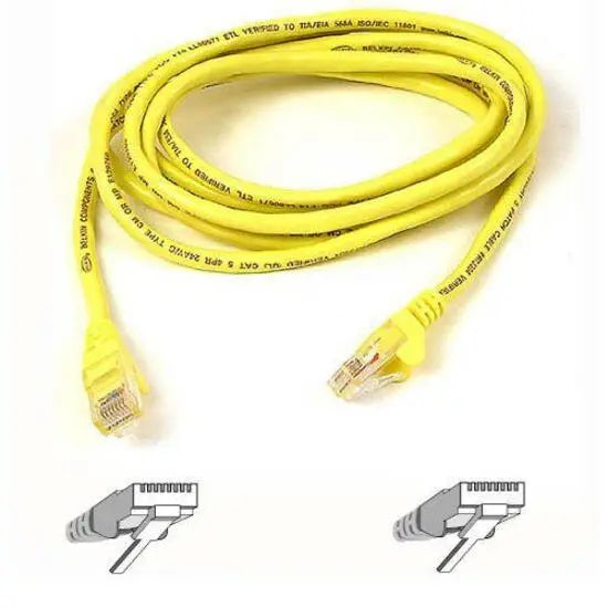 BELKIN Belkin Cat5e Patch Cable - RJ-45 Male Network - RJ-45 Male Network - 3ft - Yellow - A3L791-03-YLW-S