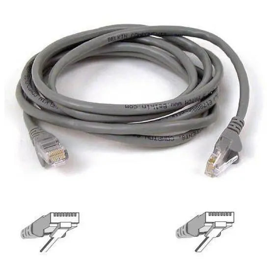 BELKIN Belkin Cat5e Patch Cable - RJ-45 Male Network - RJ-45 Male Network - 4ft - Gray - A3L791-04-S