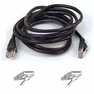 BELKIN Belkin Cat5e Patch Cable - RJ-45 Male Network - RJ-45 Male Network - 7ft - Black - A3L791-07-BLK